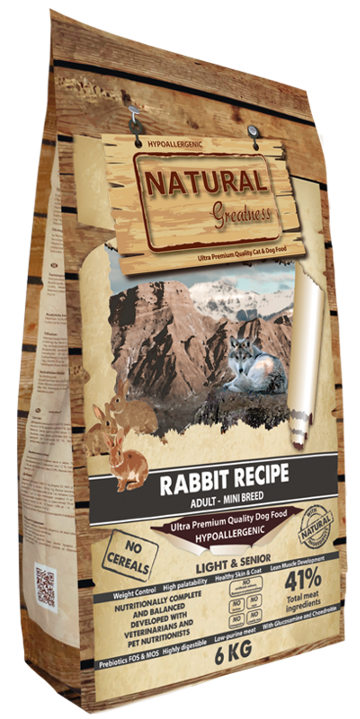 Natural Greatness Xira Trofi Skulou Gran-Free Rabbit Mini Senior-Light 6kg
